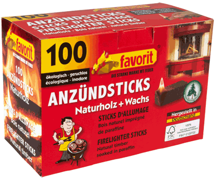 100 sticks d‘allumage