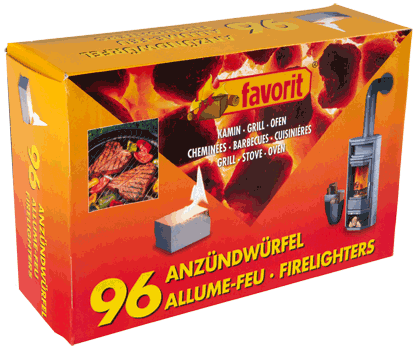 Allume feu 96 cubes
