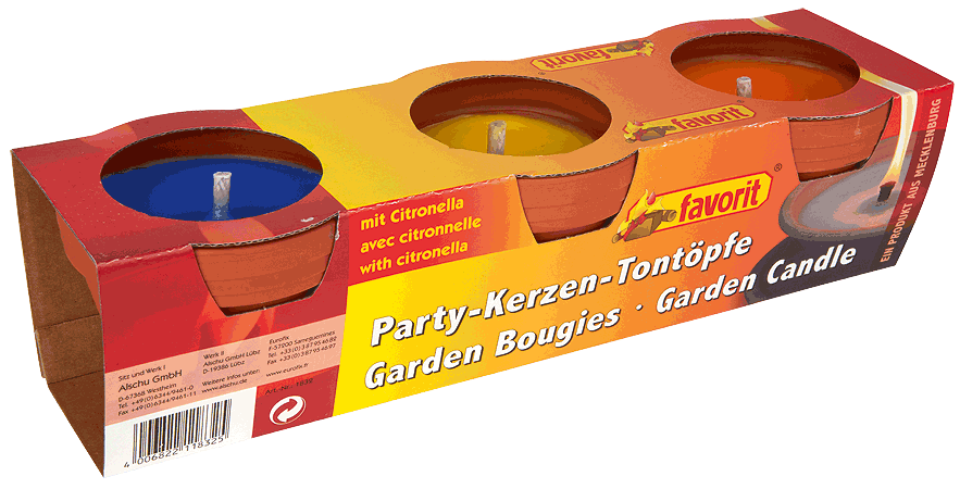 Lot de 3 garden bougies