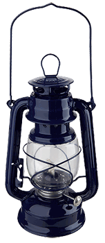 Lampe tempête bleue