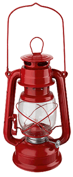 Lampe tempête rouge